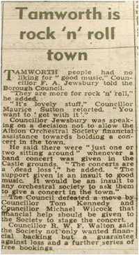 Tamworth Herald – 23/08/63 -"Tamworth is a Rock n Roll Town"