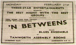 'N Betweens (Wolverhampton) plus Blues Ensemble