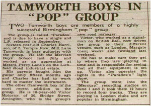 TAMWORTH BOYS IN “POP” GROUP