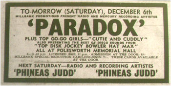 06/12/69 - Paradox, Polesworth Memorial Hall