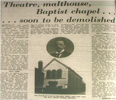 Theatre, malthouse, Baptist chapel…soon to be demolished