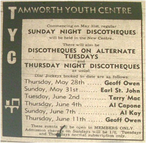 Tamworth Herald – 22/05/70 - Discos, Tamworth Youth Centre
