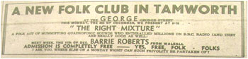 Tamworth Herald – 01/12/72 - New Folk Club, The George