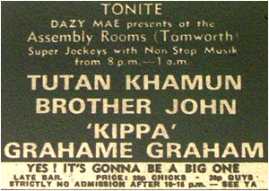 02/11/73 - Disco, Dazy Mae presents, Keith Lord, Kippa and Walrus Gumboot, Assembly Rooms