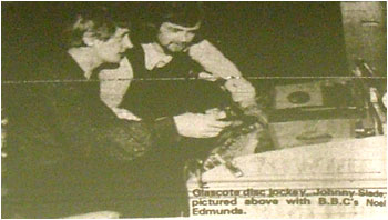 Glascote disc jockey Johnny Slade with Noel Edmonds