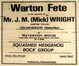 13/07/74 - Warton Fete, Squashed Hedgehog Rock Group, Walverton House