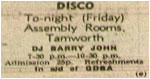 10/10/75 - Disco, DJ Barry John, Assembly Rooms