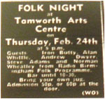 24/02/77 - Folk Night - Tamworth Arts Centre