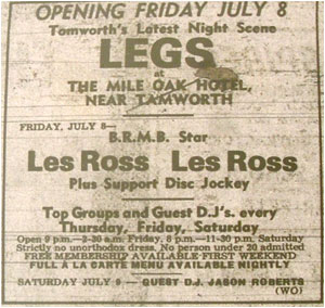 08/07/77 - ‘Legs’ – Opening Night - Les Ross (BRMB)