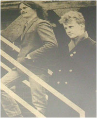 Caption: Looking up…’Dead Captain’ duo Barry Douce (left) and Donald Skinner.