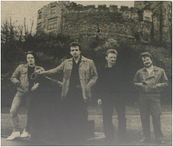 Caption: History on record…john Buckingham, Simon Hayward, Nick Lowe and John Priest releasing their single under the name Haylowe.