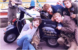 As we walked around the town on the Saturday afternoon before the gig on the night we spotted, gobsmackingly, this Vespa scooter which was dedicated to us!!!