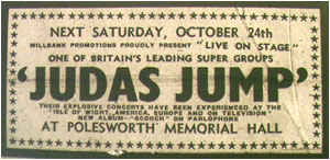 24/10/70 - Judas Jump, Plus Hard Grunt Disk-k-Tek, Polesworth Memorial Hall